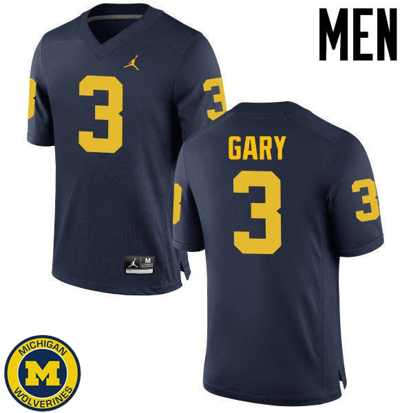 Mens Michigan Wolverines #3 Rashan Gary Navy NCAA Football Jersey